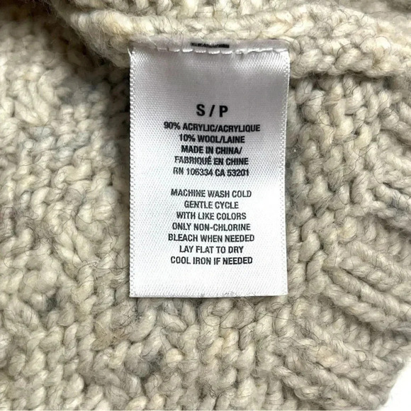 Cozy Aeropostale Wool Brown 3/4 Sleeve Button Down Cardigan Sweater - Size S - Picture 4 of 4